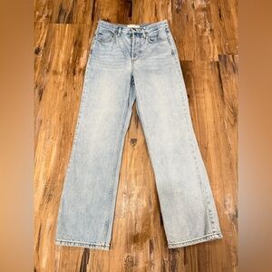 Topshop Light Blue Straight Leg Jeans